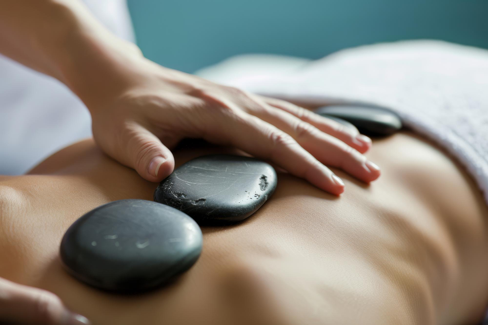 Massagem Relaxante com Pedras Quentes